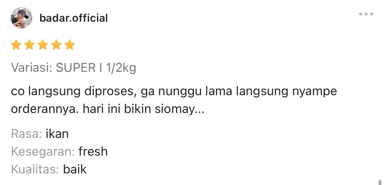 Review pelanggan Purclo 11