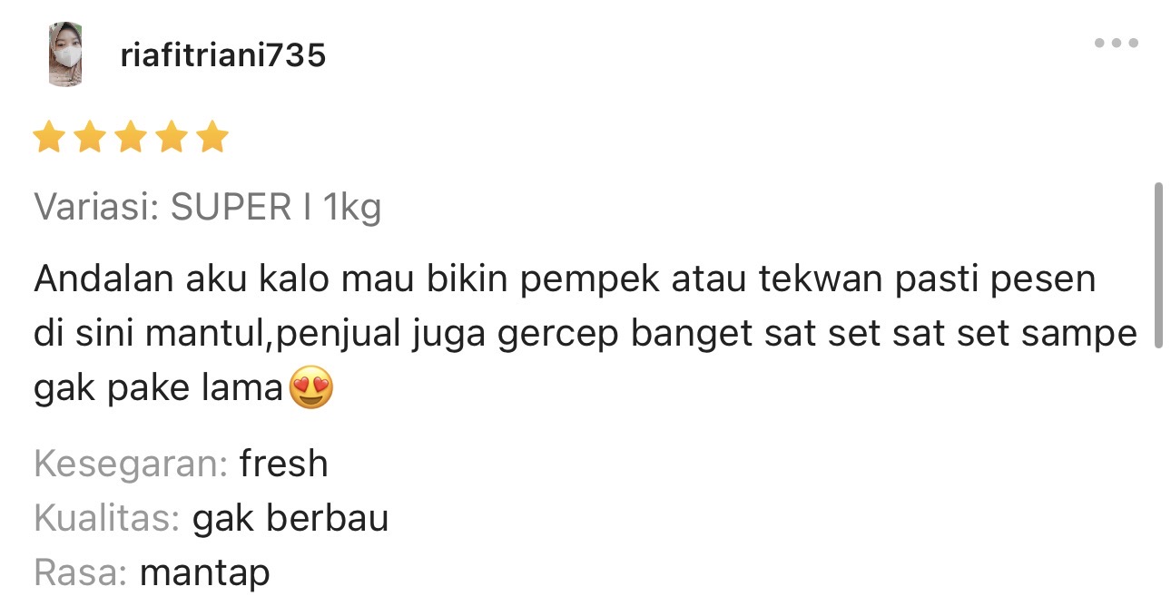 Review pelanggan Purclo 12