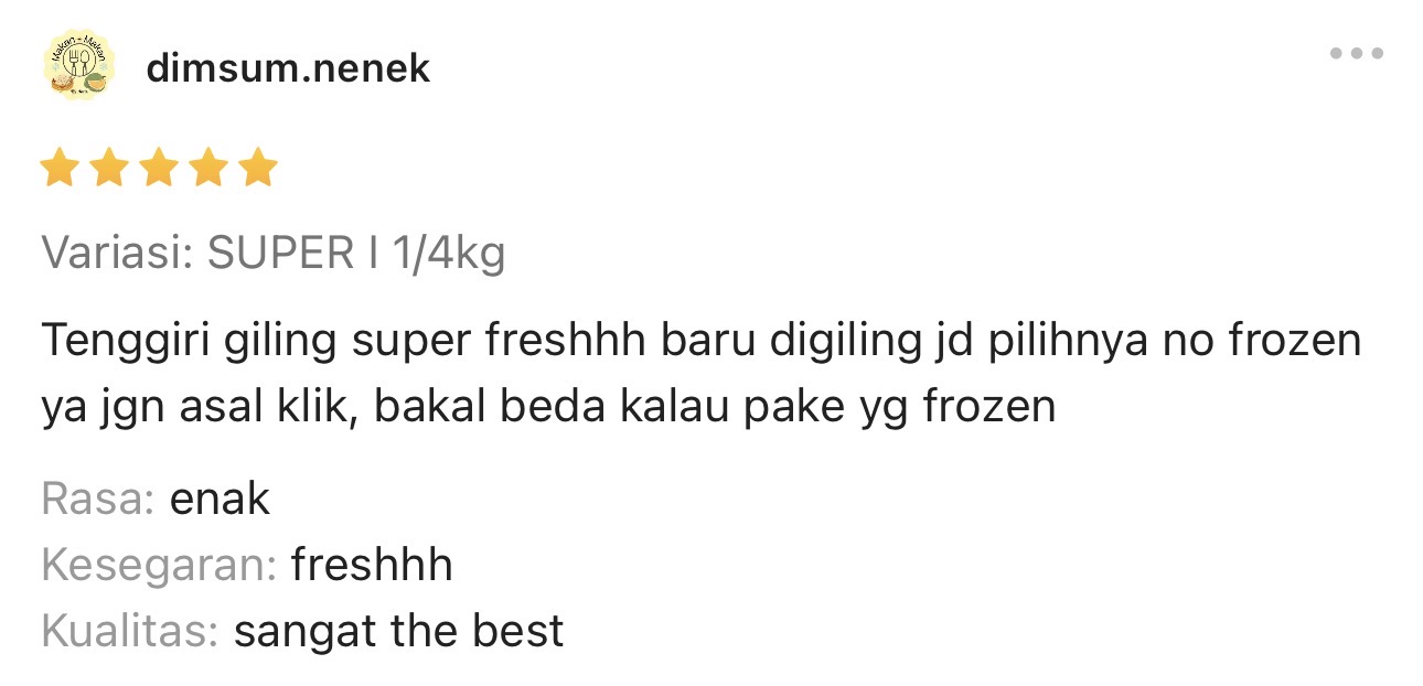 Review pelanggan Purclo 13