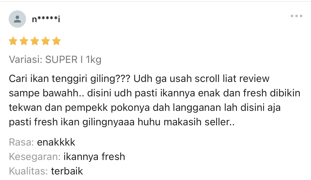 Review pelanggan Purclo 14
