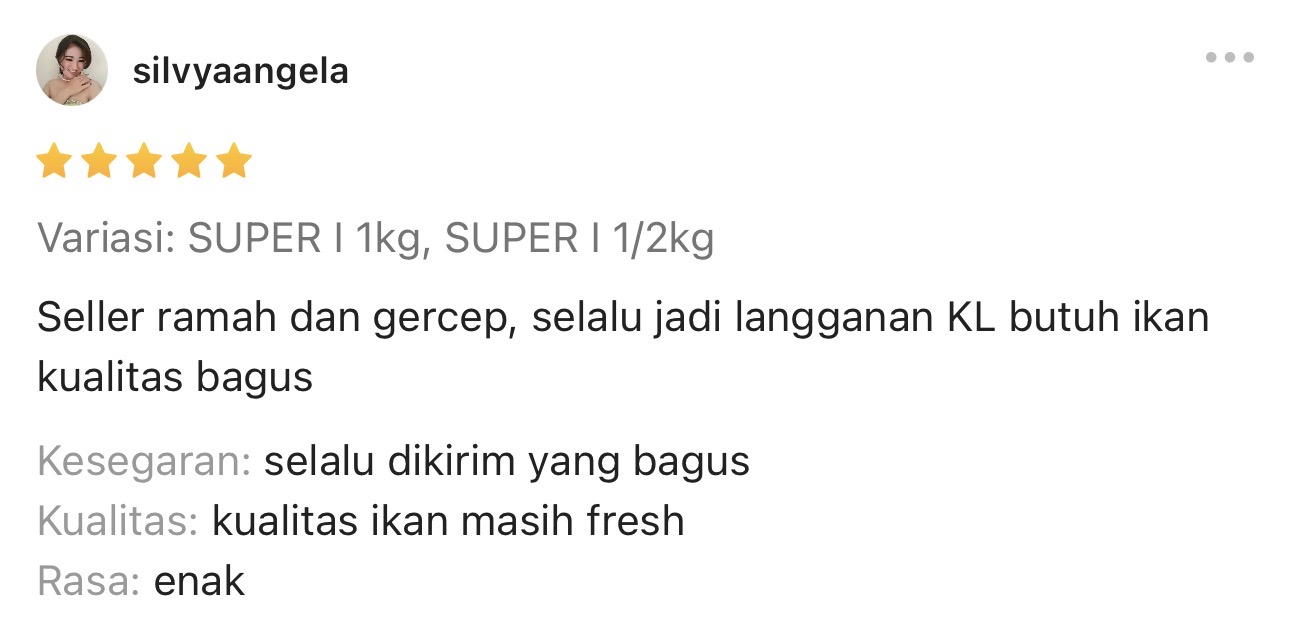 Review pelanggan Purclo 2