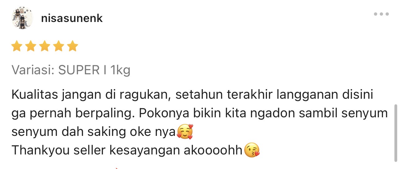 Review pelanggan Purclo 6