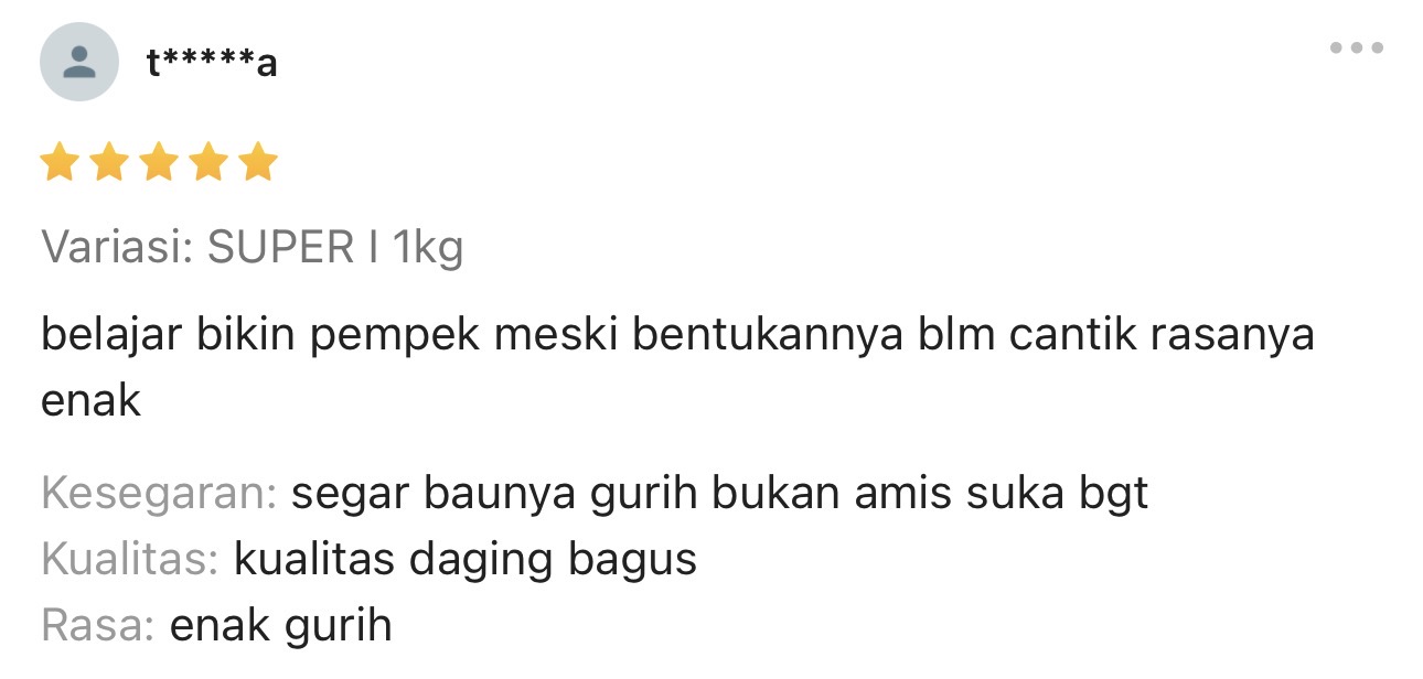 Review pelanggan Purclo 7